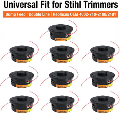Trimmer Head for Stihl FS55 FS55R FS56 FS70 FS70R FS85 FS90 FS90R FS91R FS100RX FS110 FS111RX FS120 FS130 FS131 FS240 Replace 4002 710 2108 4002 710 2191 4002-710-2108 4002-710-2191 10PCS