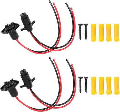 Trolling Motor Plug 10 Gauge 2 Wire 12V-24V Compatible with Minn Kota Marine Boat Waterproof Trolling Motor Connector (Plug-FE1)