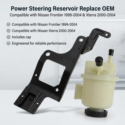 Power Steering Fluid Reservoir Tank Replace 491807S000 for Armada Titan | for Infiniti QX56 2004-2012, for Nissan Pathfinder V8 5.6L 2004-2015 with Bracket