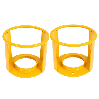2PCS Acetylene Cylinder Regulator Safety Cap – 3-1/2" x 12 Inch Fine Thread, Heavy-Duty Valve Protector for High/Low Pressure Acetylene Tanks, Impact-Resistant Steel Collar Cover