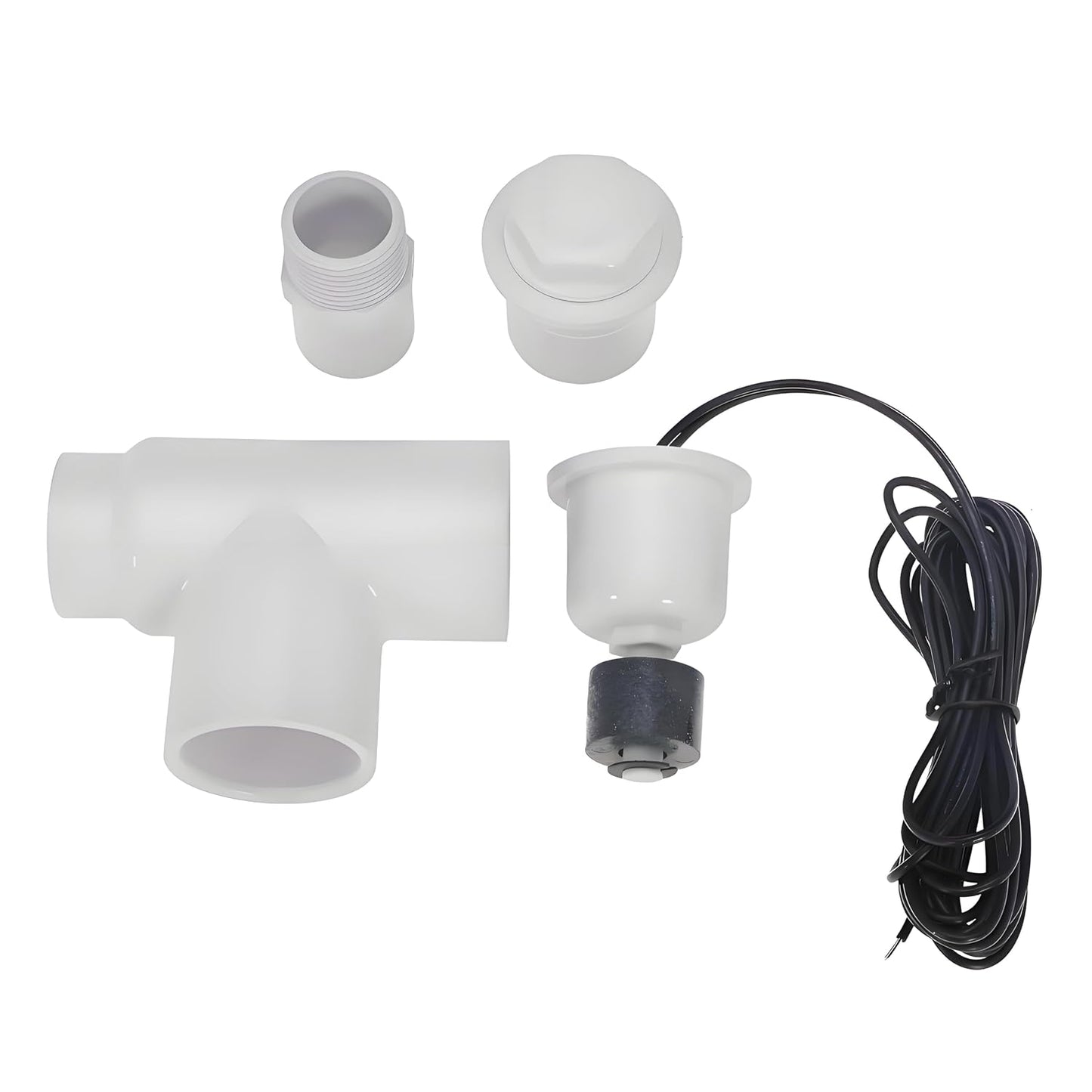 SS1 Float Switch Condensate Overflow Switch with 3/4 Inch Adaptor and 6FT Wire for HVAC Drain Pan Condensate for condensate Overflow Detection (2Pack)