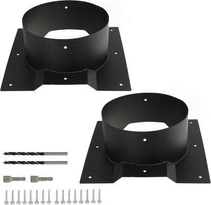 8 Inch Shipping Container Roof Vent Adapter 8" for Whirlybird Turbines, Round Chimney Caps and Corrugated Roof Window Vents, 1 Pack, Silver