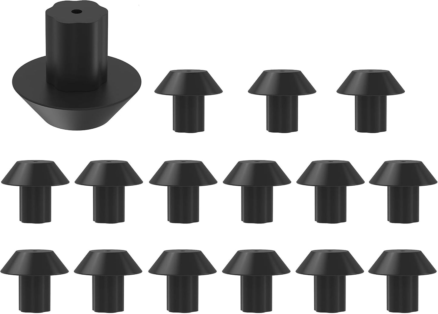 Replacement WB2K101 Stove Grate Rubber Feet for Kenmore for Kitchenaid Gas Range Stove Top Cooktop Burner Grates with 3/16" Hole Replaces WB02K0101 WB02T10461 AP2622260 PS241358, 16pcs