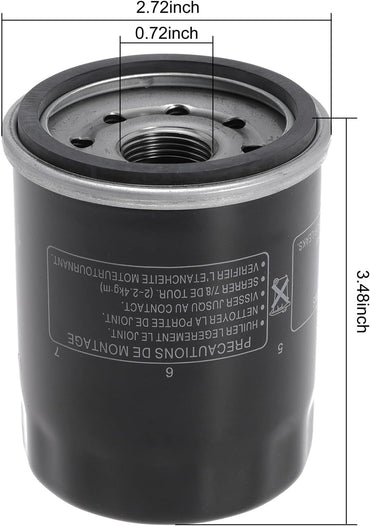 Oil Filter Replace 8M0162829, 8M0065104, 8M0162830, 8M0065103, 822626K04, 822626Q04 for Mariner 25-115HP Four Stroke Outboards Engines (Pack of 4)