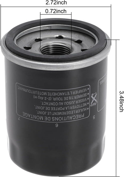 Oil Filter Replace 8M0162829, 8M0065104, 8M0162830, 8M0065103, 822626K04, 822626Q04 for Mariner 25-115HP Four Stroke Outboards Engines (Pack of 4)