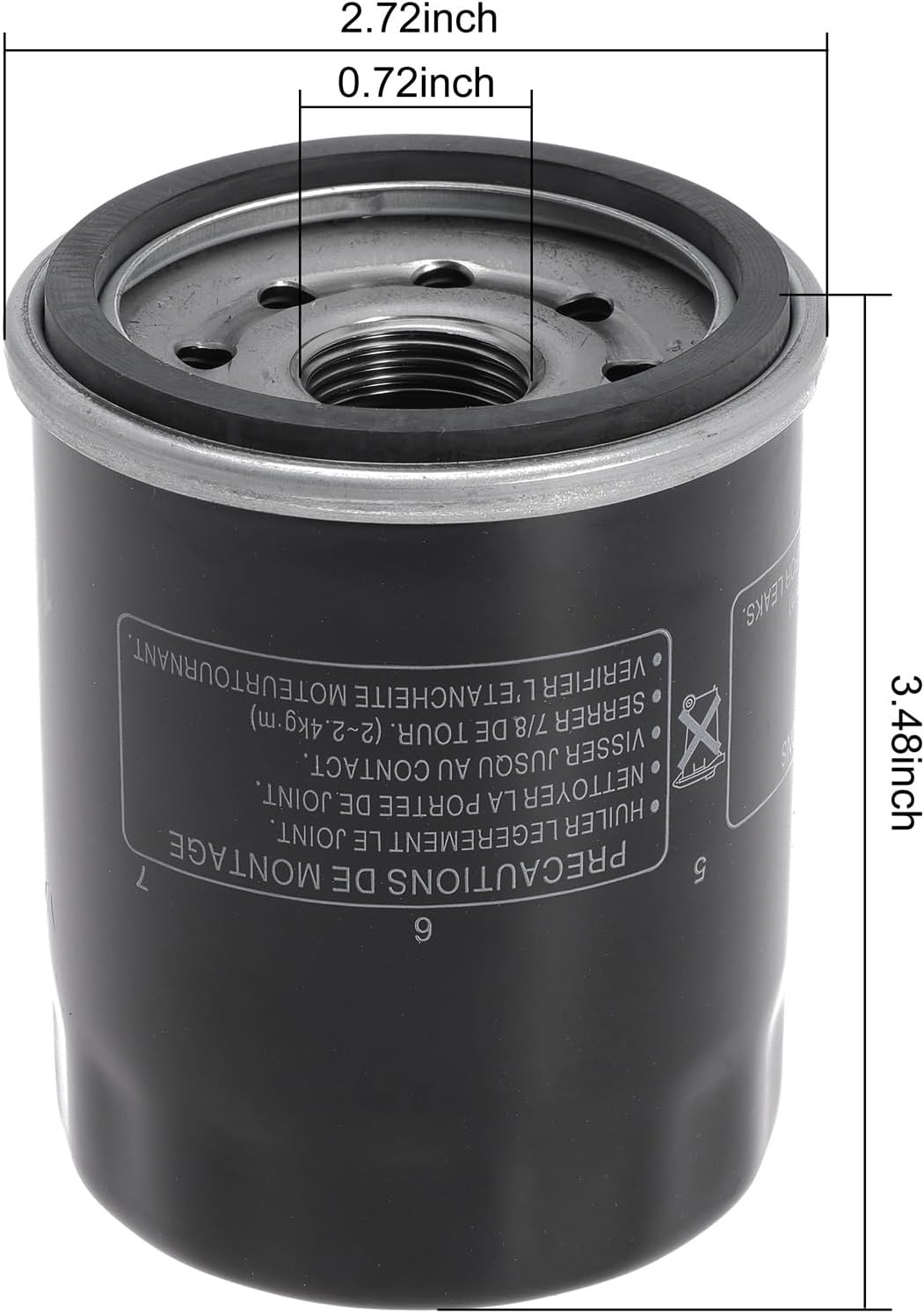 Oil Filter Replace 8M0162829, 8M0065104, 8M0162830, 8M0065103, 822626K04, 822626Q04 for Mariner 25-115HP Four Stroke Outboards Engines (Pack of 6)