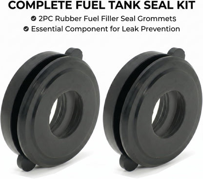 Filler Neck Gasket Fuel Tank Seal Grommet for Ford Mustang Lincoln 1981-1998 Replaces F4ZZ9072DA, 2PC
