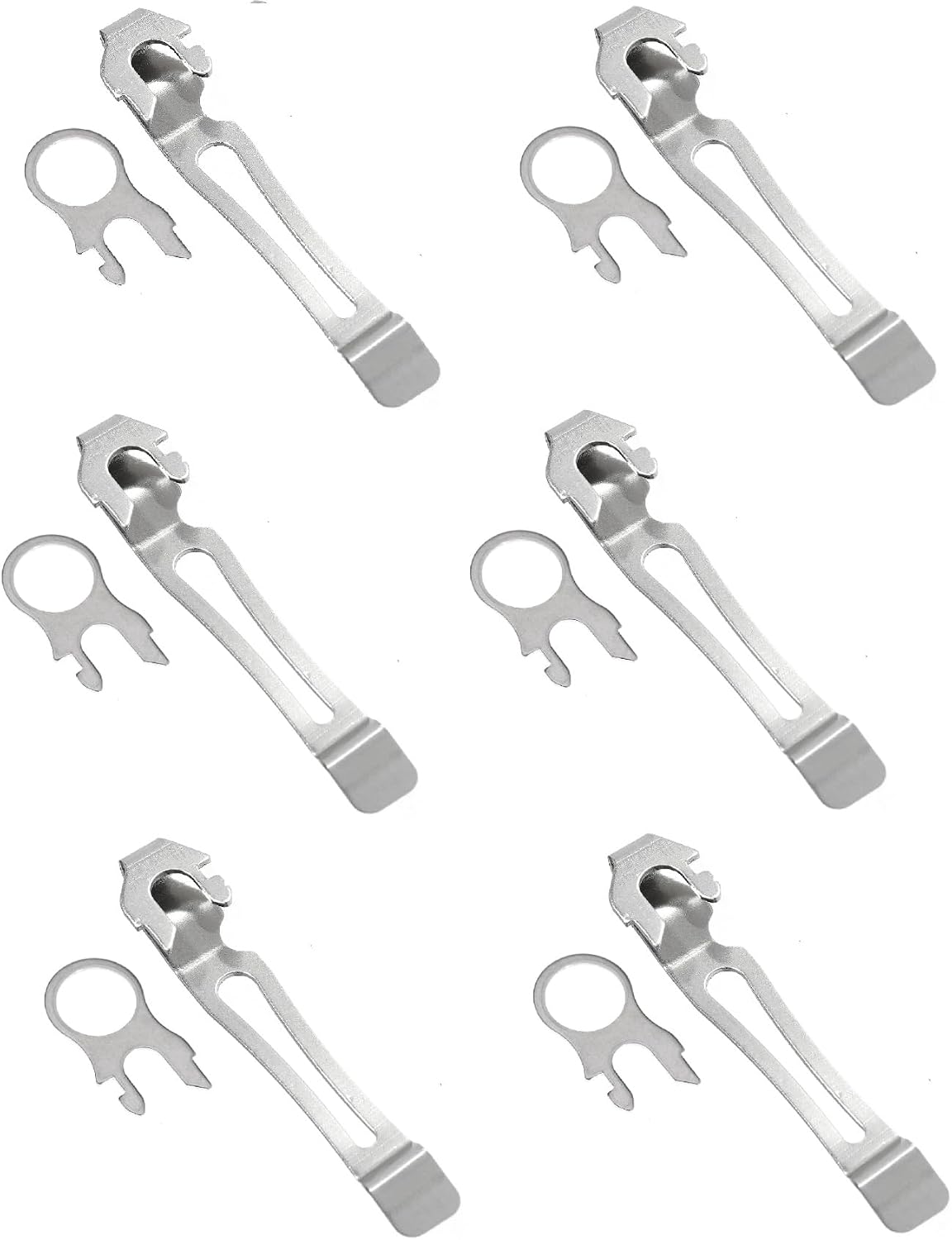 Quick-Release Pocket Clip + Lanyard Ring Set Stainless Steel Quick Release Multi-Tool Pocket Clip (4)
