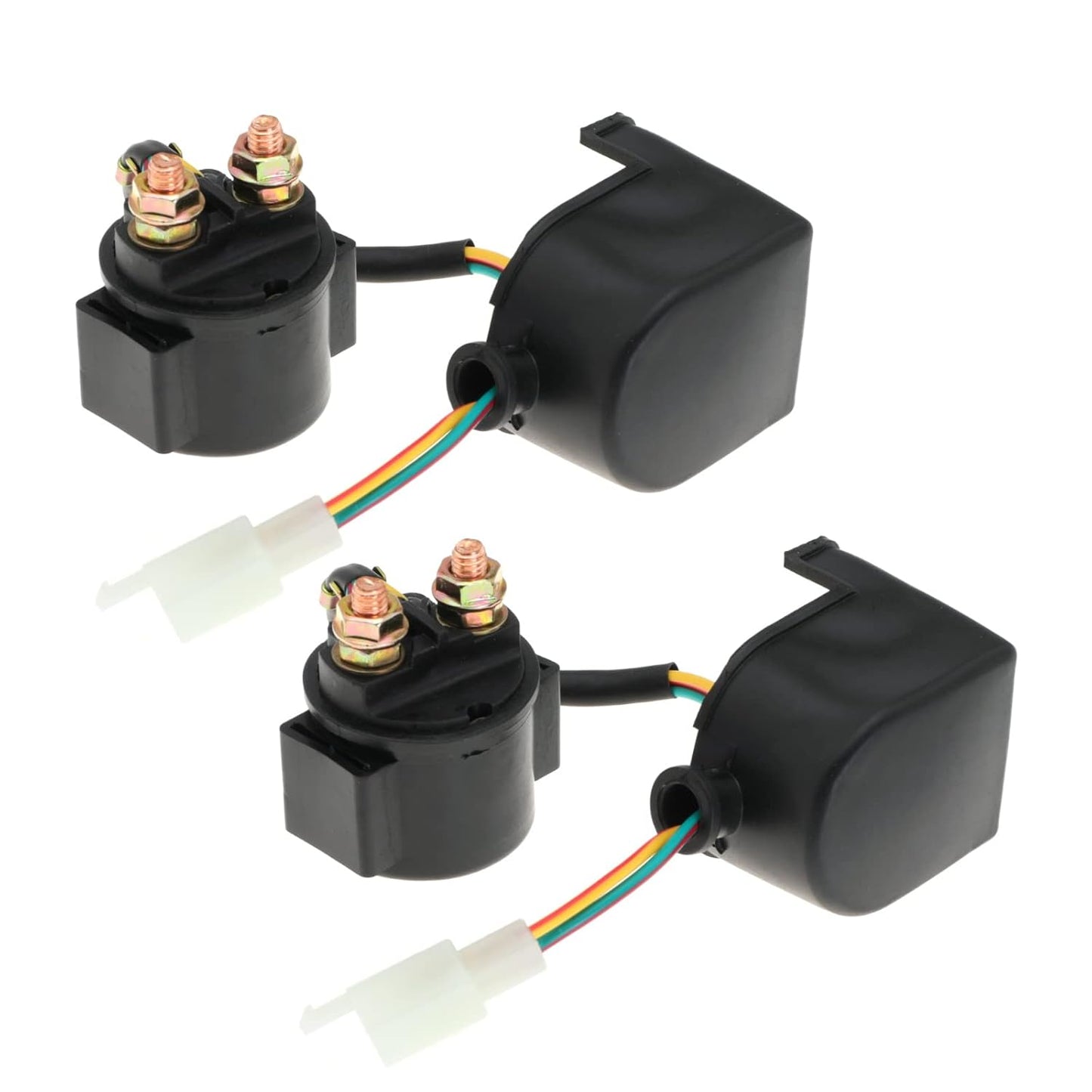 Solenoid Starter Relay for 4 Stroke GY6 Engine 50cc 70cc 90cc 100cc 110cc 125cc 150cc 200cc 250cc for Honda for Can-am for Polaris for Suzuki for Arctic ATV Quad Scooter Go Kart Chopper Dirt Bike