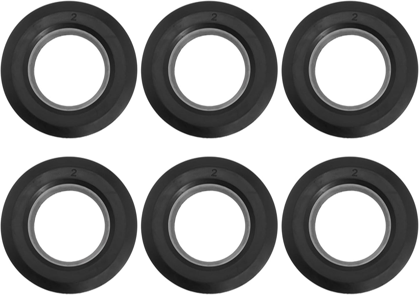 2in Flexible Rubber Tank Sealing Adapter Bulkhead Fitting Compression Fittings for Uniseal PVC Hard Pipe (Uniseal-2in-BK-6PCS)