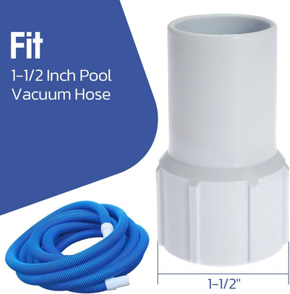 1-1/2" Threaded Pool Hose Cuff Swimming Pool Vacuum Hose Replacement Cuff Spiral Wound Vacuum Hose Repair Hose Ends (4)