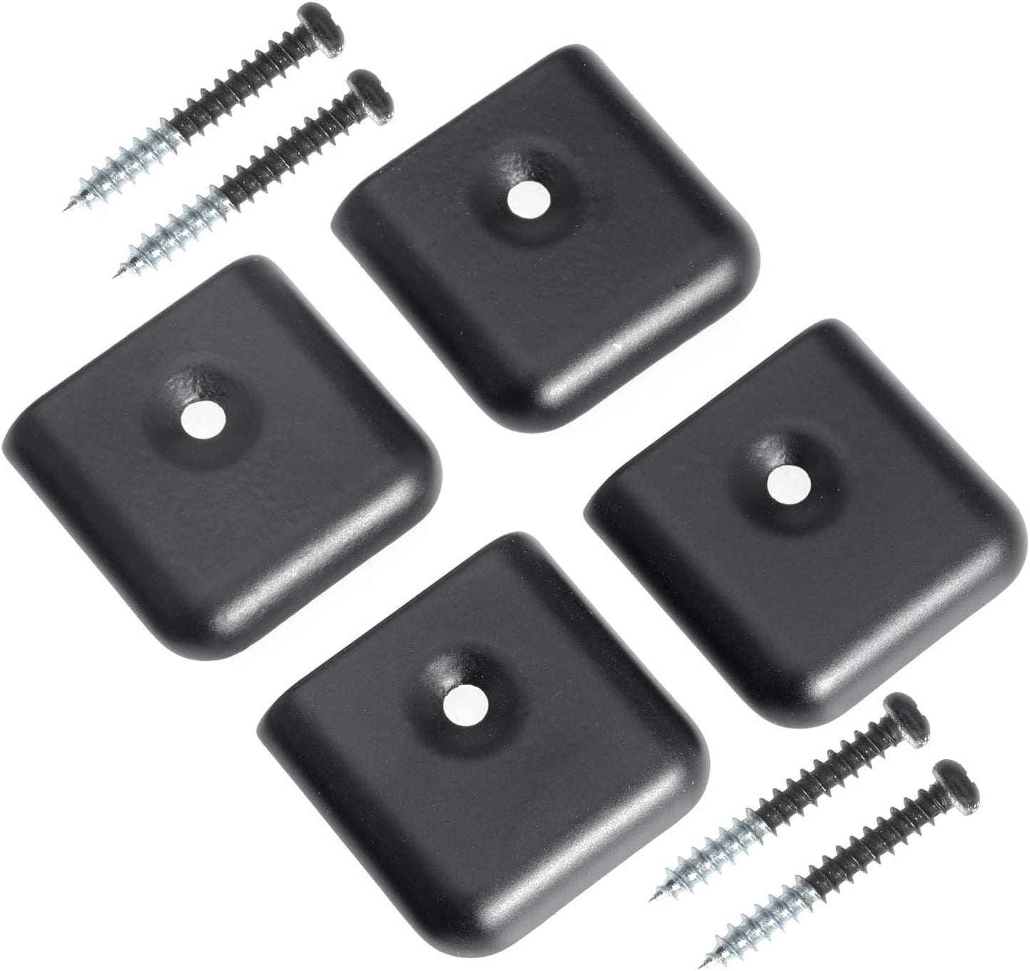 RV Trim End Caps for 1 Inch Vinyl RV Trim Molding Screw Covering Strip (Black, 10pcs)