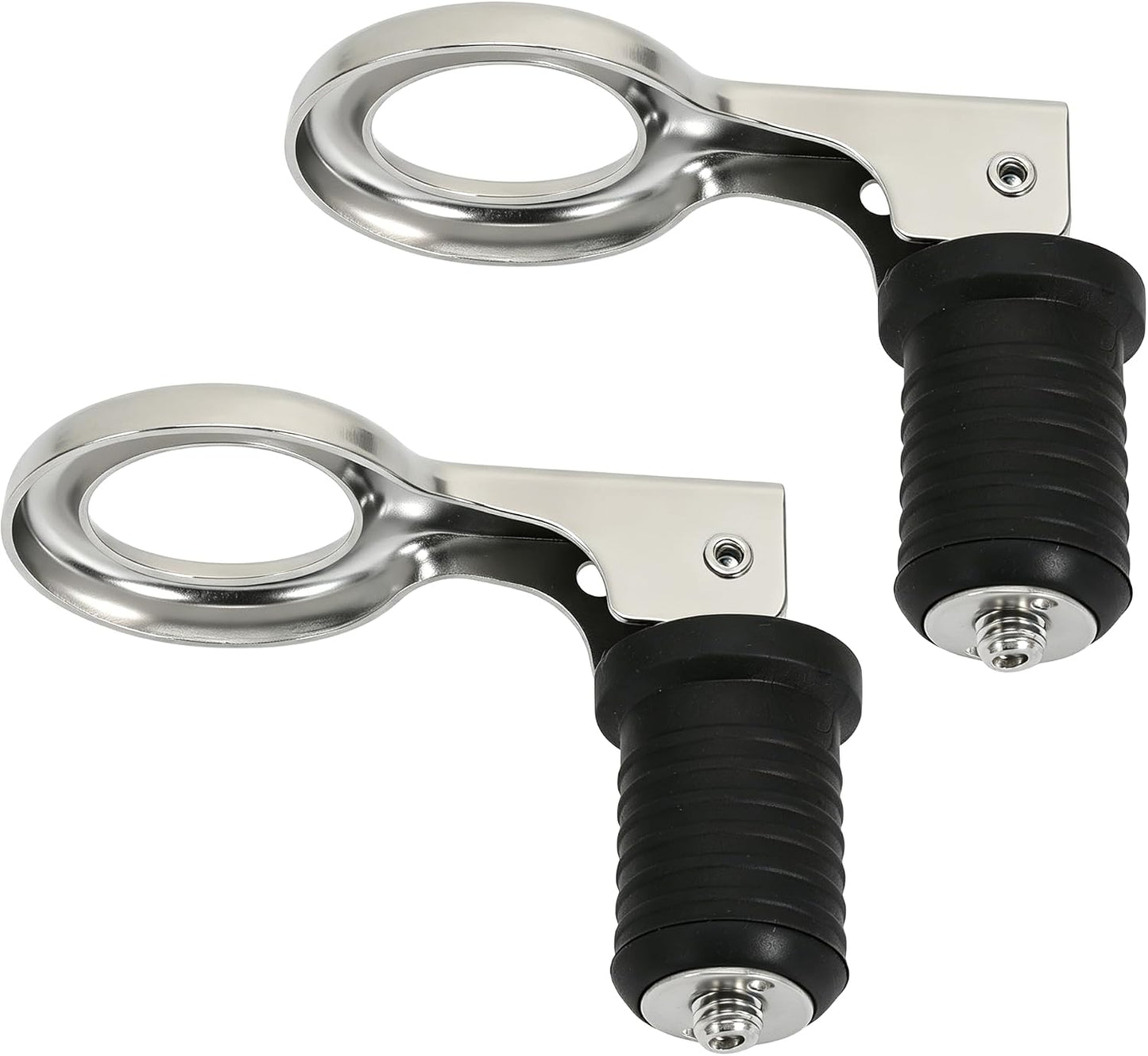 2 Pcs Boat Plug Snap Handle Boat Drain Plug Rubber Plugs with Brass/Stainless Steel Handle Marine Twist Plug Boat Accessories