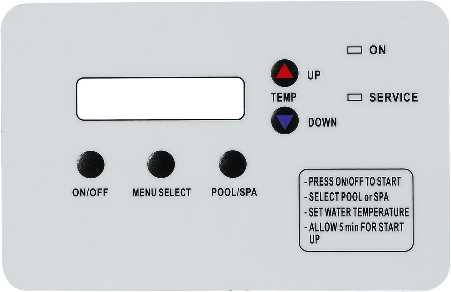 Replacement Heat Pump Keypad Switch Membrane Control Board Panel for P-E-N-T-A-I-R Pool Heater, Compatible with 472734 473425 473693 Pool Heat Pumps, for ThermalFlo Titanium and UltraTemp