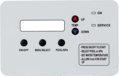Replacement Heat Pump Keypad Switch Membrane Control Board Panel for P-E-N-T-A-I-R Pool Heater, Compatible with 472734 473425 473693 Pool Heat Pumps, for ThermalFlo Titanium and UltraTemp
