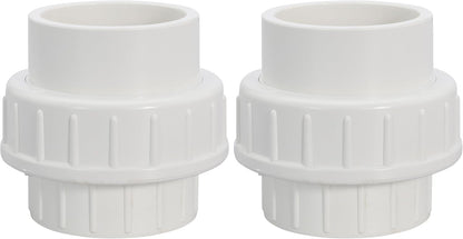 1" PVC Union Coupling Pipe Fitting PVC Adapter Schedule 40, EPDM O-Ring, 1 inch Slip Coupling Fitting (Socket x Socket), 4 Pack, White