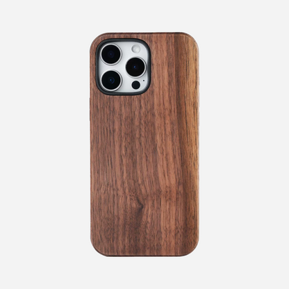 Eco-Friendly Solid Wood Protective Phone Case Cover for iPhone 16 Series