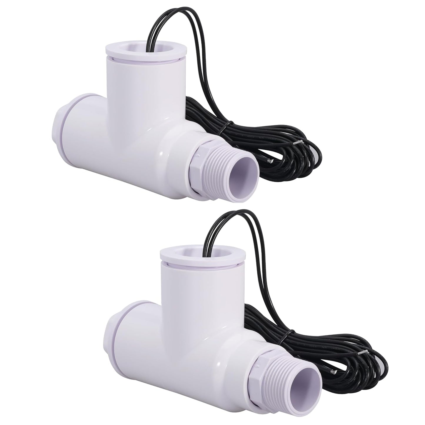 SS1 Float Switch Condensate Overflow Switch with 3/4 Inch Adaptor and 6FT Wire for HVAC Drain Pan Condensate for condensate Overflow Detection (4Pack)