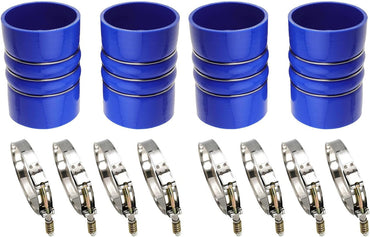Silicone Charge Air Cooler Hump Hose Boot Set 4" X 6" 4 inch with T Bolt Clamp Blue 4PC