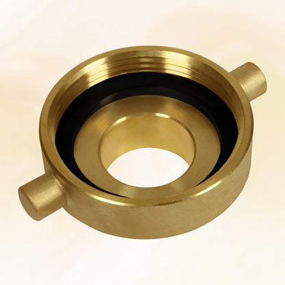 2-1/2""NH NST Female x 1-1/2"" NPT Male Fire Hydrant Adapter, Fire Hydrant Hose Adapter Brass Fire Equipment for Fire Hose or Hydrant with Pin Lugs, Gold