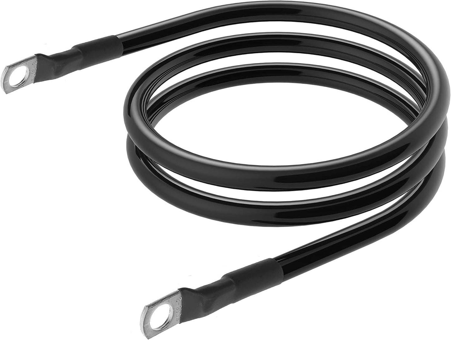 6 AWG Battery Cable 6AWG Gauge Battery Inverter Cables for Automotive Solar Marine Boat RV Car Motorcycle (6 AWG, 4FT, 5/16")