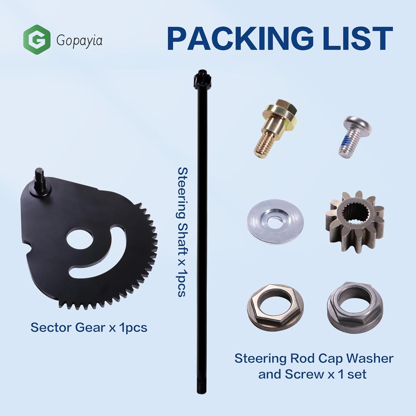 617-04094 Steering Rod Shaft Sector Gear Kit for MTD for Cub Cadet for Troy Bilt for Craftsman Mower Replace 948-0389 938-05078 738-05078 738P07154