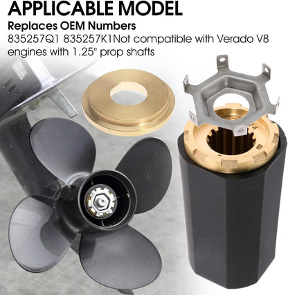 Flo-Torq II Hub Kit Replace 835257Q1 for Mercury 60-300 HP Engines for Mercruiser Alpha Bravo One Drives