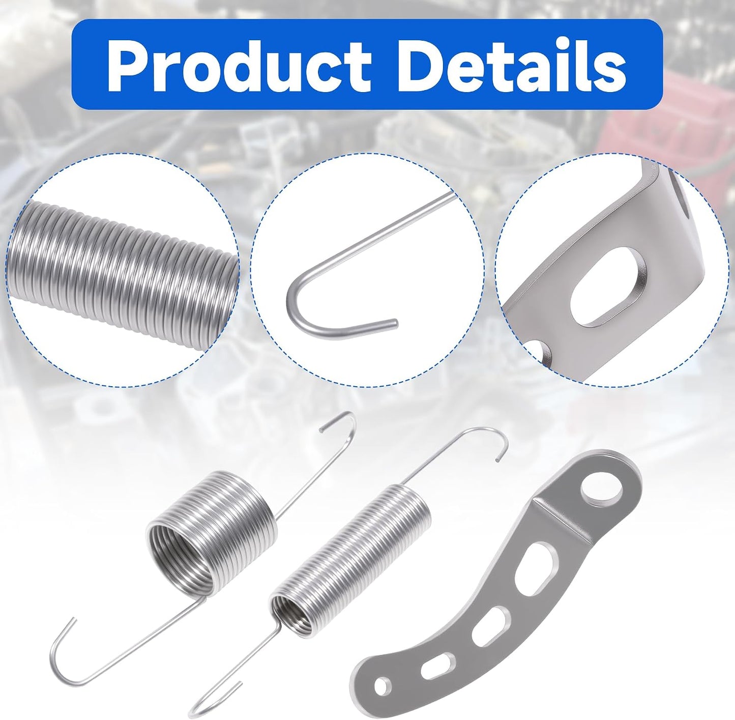 Universal 59206 Carburetor Throttle Return Spring and 4708 Throttle Return Spring Bracket for Most 5-1/8 Carburetor Necks (4Pack)