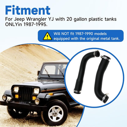 52040079 52040081 Fuel Filler Hose Kit for Jeep Wrangler YJ 1987-1995 Gas Tank