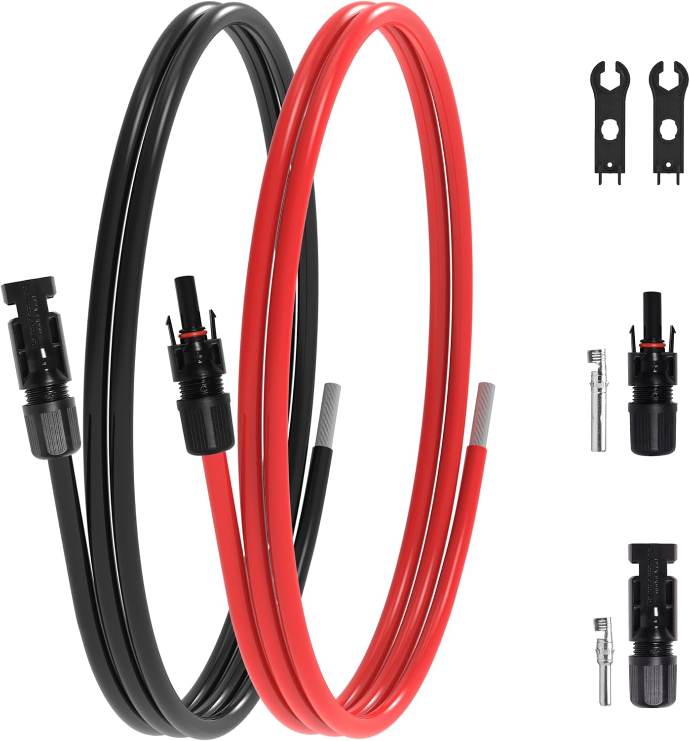 20Ft 10AWG Solar Panel Extension Cable, 10 AWG Solar Extension Cable 10 Gauge 20 Feet Solar Wire with Solar Panel Female Male Waterproof Connectors for RV Boat Home (10 AWG-20Ft)