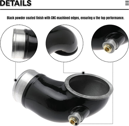 LLY Turbo Mouthpiece 6.6 Inlet Manifold Intake Elbow for Chevy Silverado for GMC Sierra 6.6L V8 LLY Duramax 2004.5-2005 Replaces 76-1006B