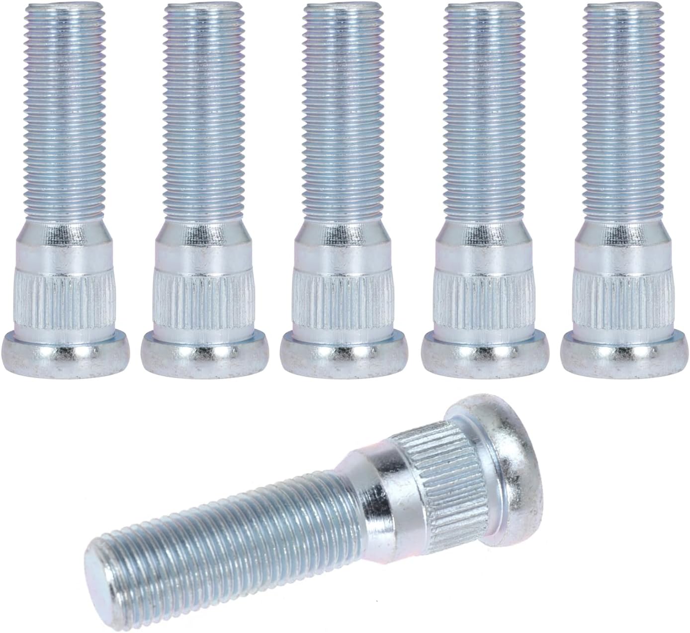 6Pcs Wheel Stud for Trailer for Lippert Axles 2000 lb to 3500 lb for Dexter 4400 lb with 1/2"-20 UNF Thread Size 0.617" Spline, 0.77" Head 2.19" Length