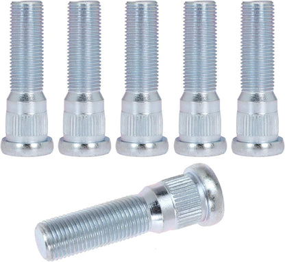 6Pcs Wheel Stud for Trailer for Lippert Axles 2000 lb to 3500 lb for Dexter 4400 lb with 1/2"-20 UNF Thread Size 0.617" Spline, 0.77" Head 2.19" Length