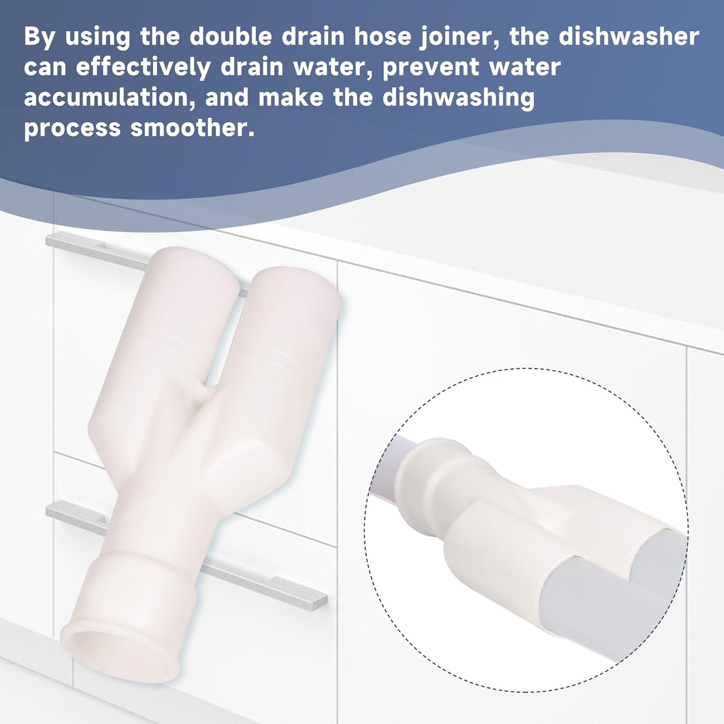 Dishwasher Drain Hose Joiner for Fisher & Paykel Dual Drawer Dishwasher Replaces 525925, FP-529872 (1PCS)