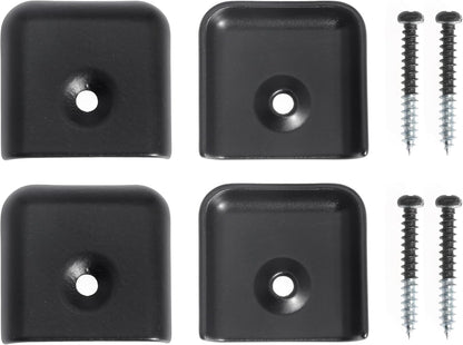 RV Trim End Caps for 1 Inch Vinyl RV Trim Molding Screw Covering Strip (Black, 4pcs)