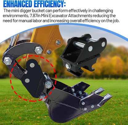Mini Excavator Attachments, Mechanical Quick Change Hitch for Small Digger Quick Coupler Fit Most of up to 3 tons Excavators