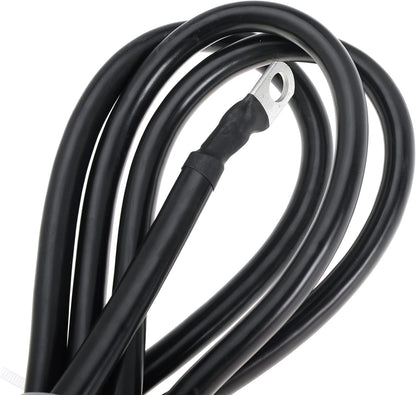 2 AWG Battery Cable 2AWG Gauge Battery Inverter Cables with 3/8 in Lugs Pure Copper Power Inverter Wire Set for Solar Marine Boat RV Car Motorcycle 2pcs (7FT)