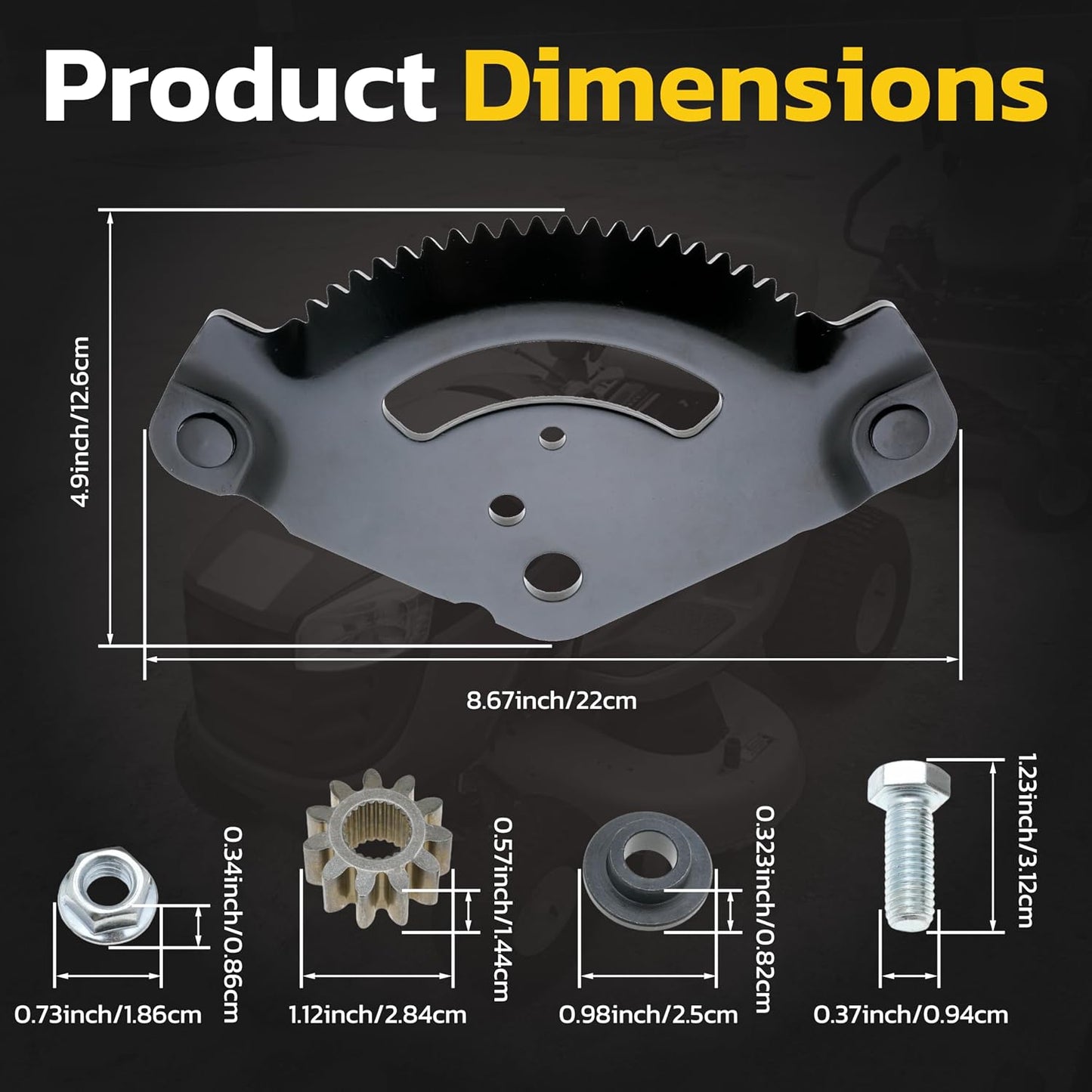 Steering Sector Gear Plate Replacement for Mtd for Bolens for Cub Cadet for Yardman for Troy Bilt Replaces 717-1550 717-1550A 717-1550B 717-1550C 717-1550D 717-1550E 717-1550F