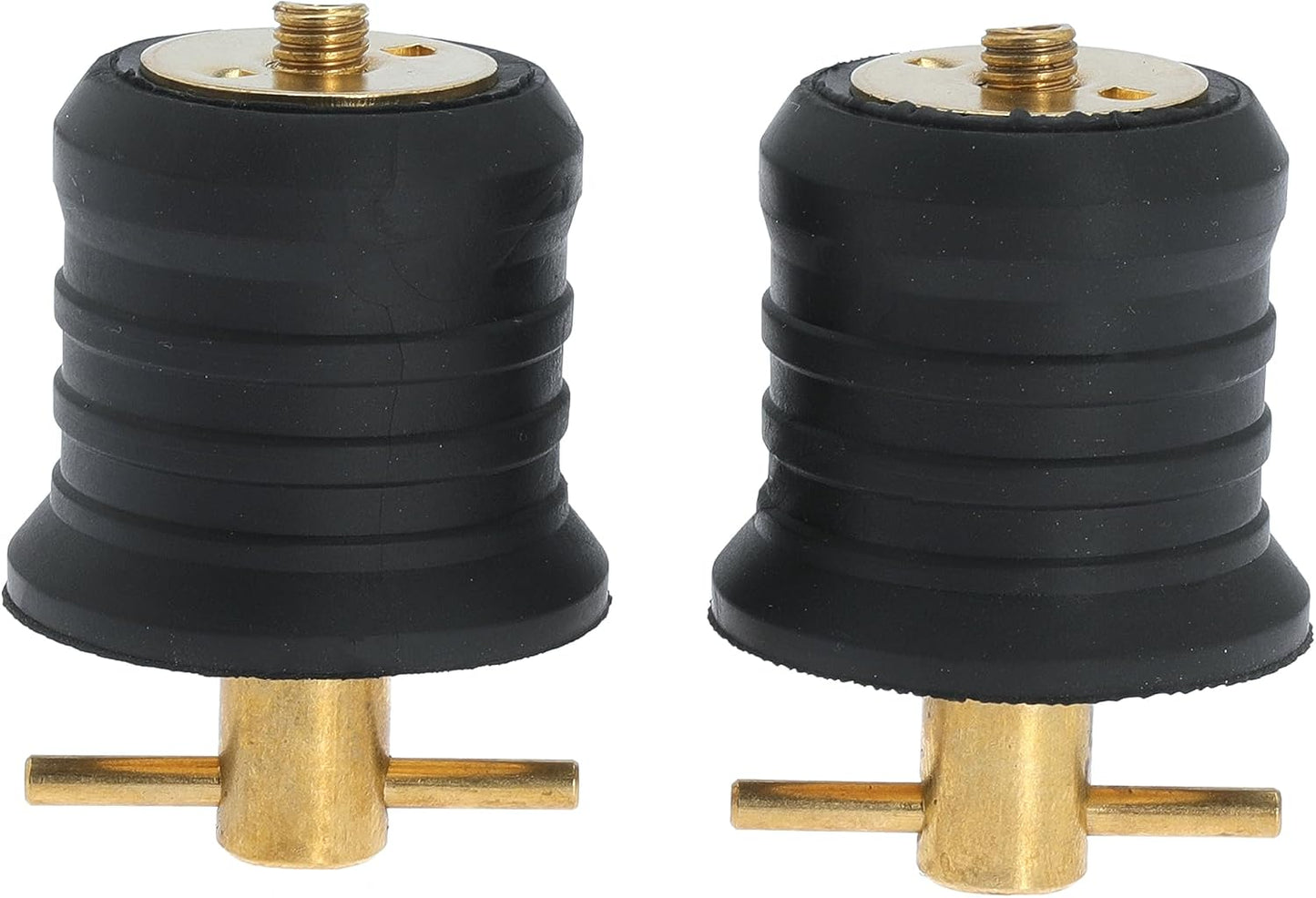 2 Pcs Boat Drain Plug With T Handle - Snap Rubber Plugs With Brass/Stainless Steel Handle - Marine Twist Accessories