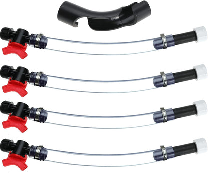 Jegs Fuel Filler Kit - LC2 Jugs with Ball Valve Hose, Bender for Scribner Fuel Tank