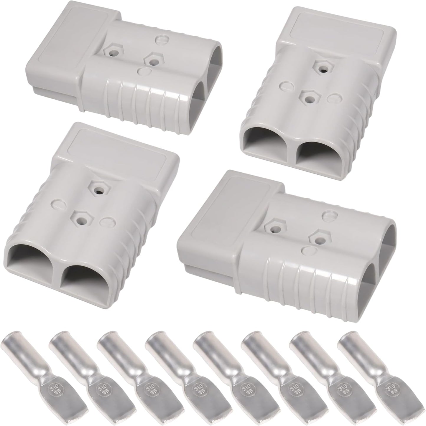 350A 600V Battery Quick Connect Disconnect Connectors with 2/0 AWG Cable Plugs 4pack