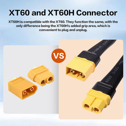 12AWG 10FT Solar to XT60 Charge Extension Cable for Solar Panels Portable Power Stations Solar Connector to XT60H Cables