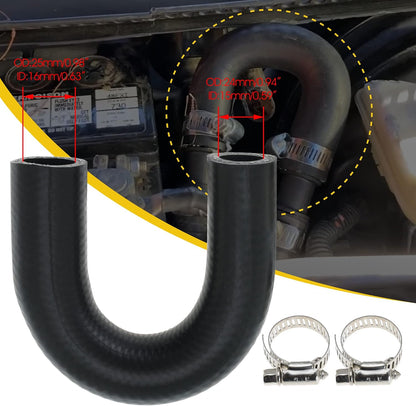 For LT Heater Core Crossover Coolant Bypass Hose with 2 Clamps for Chevy for Pontiac for LS1 LM7 LR4 LQ4 LS6 L59 LQ9 LS2 LS3 LH9 L20