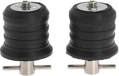 2 Pcs Boat Drain Plug With T Handle - Snap Rubber Plugs With Brass/Stainless Steel Handle - Marine Twist Accessories