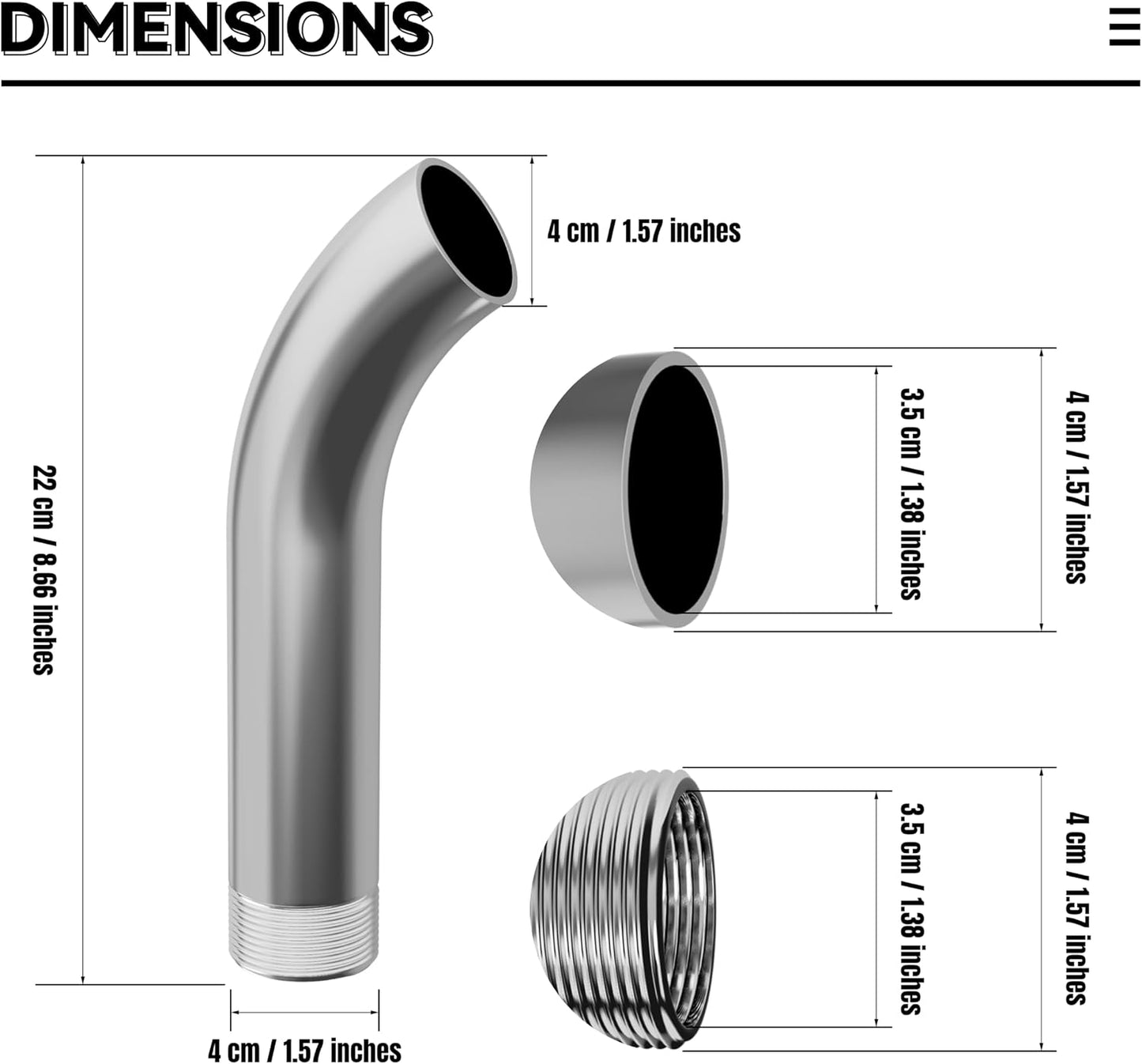 Curved Out Drain Fitting, Drain Extension Tube Replace 2510101