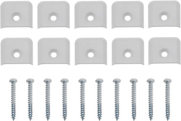 RV Trim End Caps Vinyl Trim Strips White Flat End Cap for RV Camper Trailer 1" Trim Molding with Screws 10 Pack