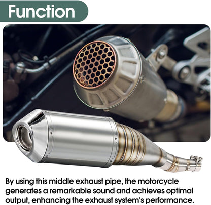Motorcycle Exhaust Mid Pipe Muffler Mid-pipe for Kawasaki Ninja 250 300 Z250 Z300 2008-2017