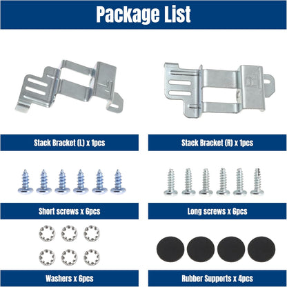 24 Inch Stacking Kit Replaces SK-DH Laundry Stack Bracket for Sam-sung 24 in. Wide Front Load Washers and Dryers, Set of 2