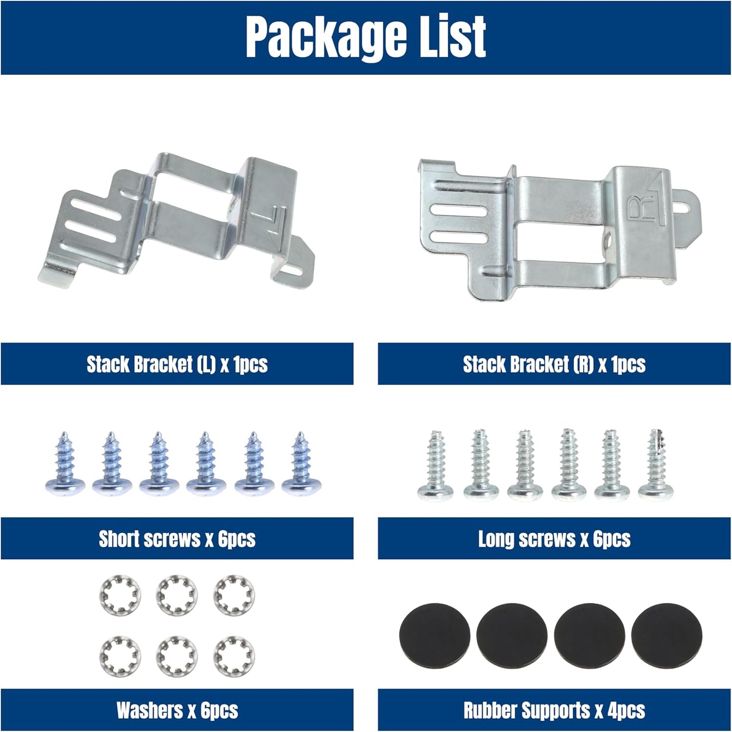 24 Inch Stacking Kit Replaces SK-DH Laundry Stack Bracket for Sam-sung 24 in. Wide Front Load Washers and Dryers, Set of 1