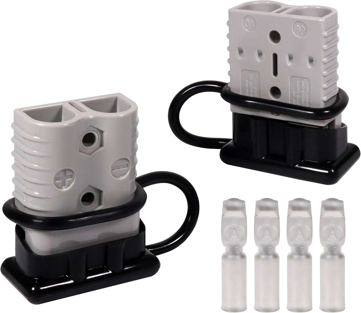175A 600V Battery Quick Connect Disconnect Connectors Wire Harness Plug Kit for 2-4 Gauge Cables, Grey